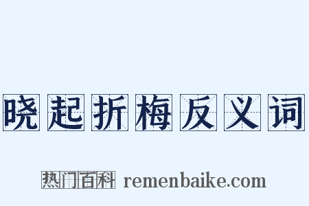 晓起折梅反义词是什么意思的图片